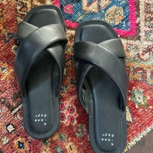 A New Day sandals size 9. Black